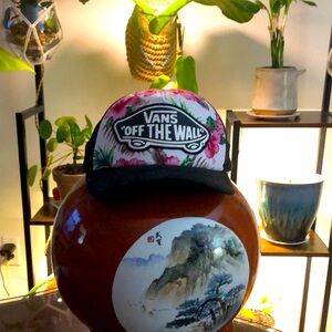 Vans Off the Wall Floral Skater Trucker Hat Cap Snapback Mesh Skateboard